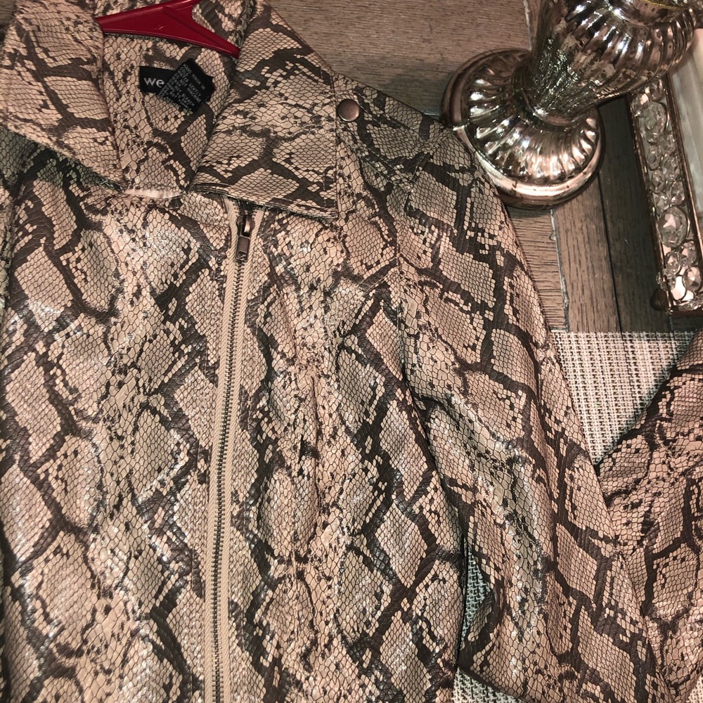 Snakeskin crop jacket